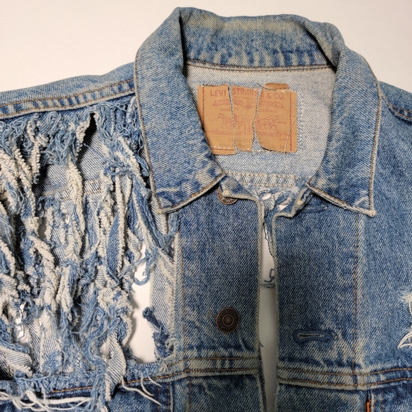 Re-worked Levis jeans jacket - Picture 3 of 8